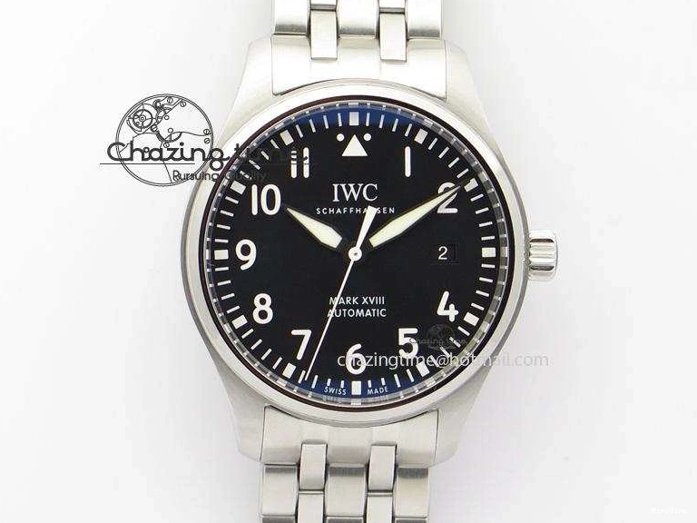 MIROTIME 0519 Compact Mark XVIII IW327001 SS Mk Maker Best Edition Black Dial On SS Bracelet A 7301